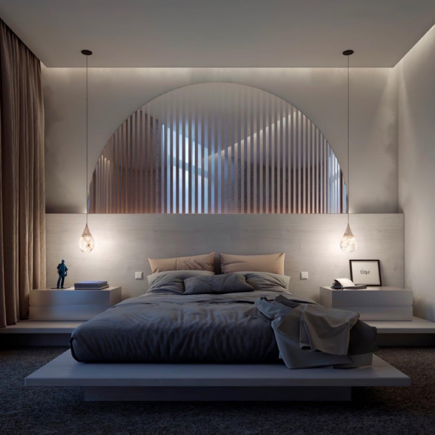 LustraLux Suspension Lampe Goutte de Pluie en Marbre - Neutralighting