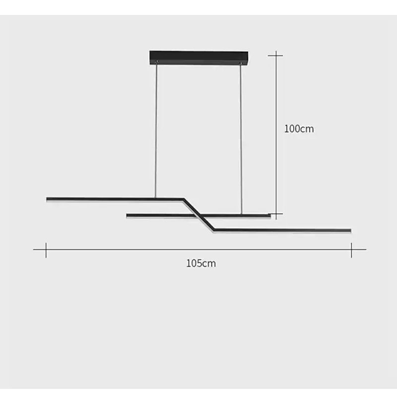 Arisha Luminaires Suspension LED Linéaire Moderne Métal Chevet Chambre - Neutralighting