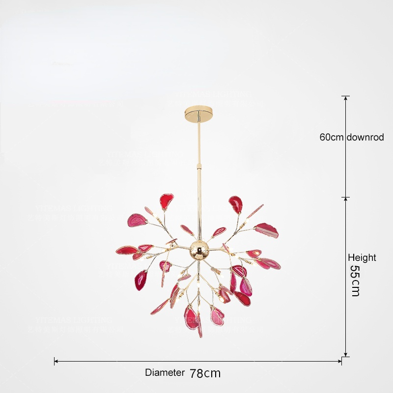 Arisha Lustre Coloré Branche Feuille Design, Salon/Chambre - Neutralighting