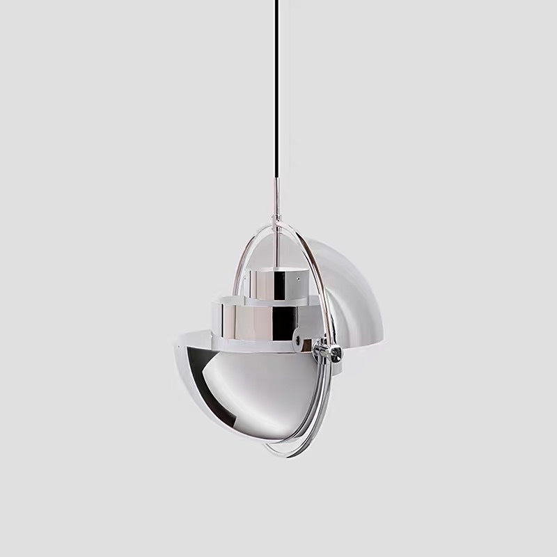 Arisha Luminaires Suspension LED Anneau Rétro Métal Chrome/Or Salon - Neutralighting