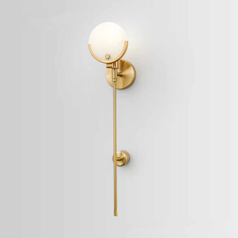 Valentina Applique Murale Globe Moderne Métal/Dolomite Or Chambre - Neutralighting
