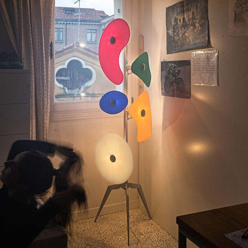 Valentina Lampadaire Design Géométrique Coloré, Métal/Résine, Salon - Neutralighting