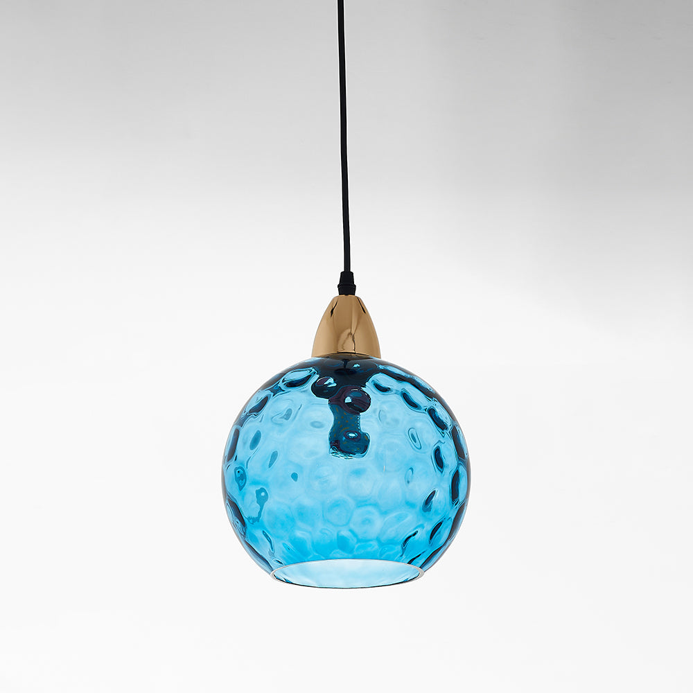 Water Ripple Suspension Boule Moderne Verre Rouge/Vert/Bleu Salon - Neutralighting