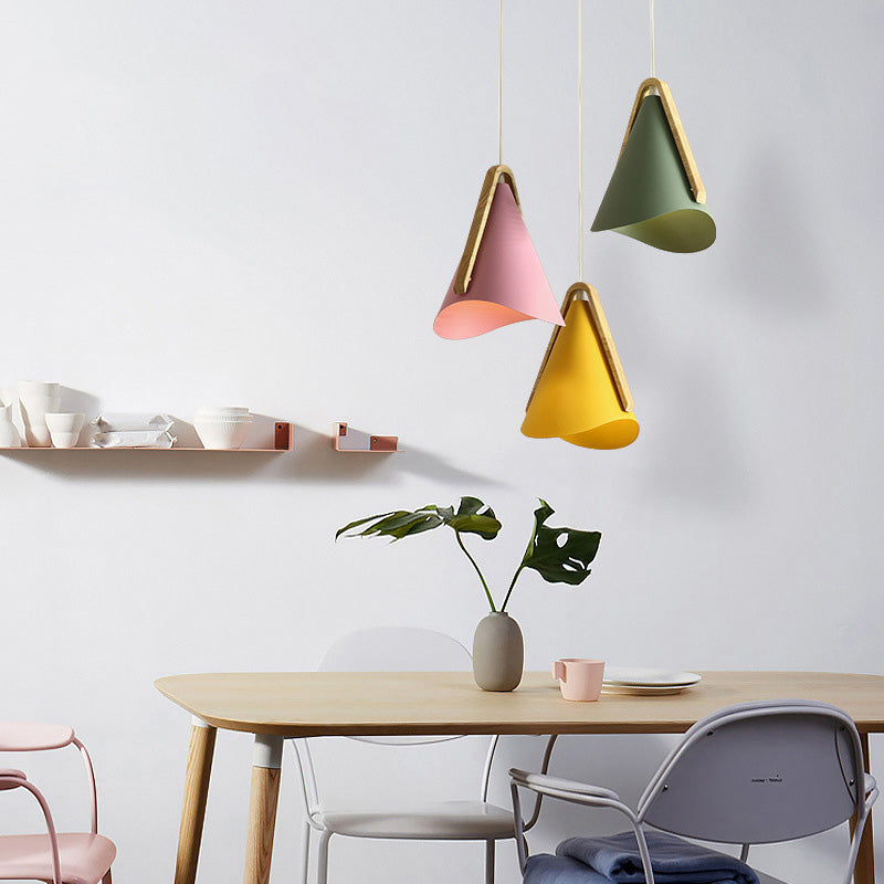 Valentina Suspension 5 Couleurs, Bois/Métal Vert/Rose Salon - Neutralighting