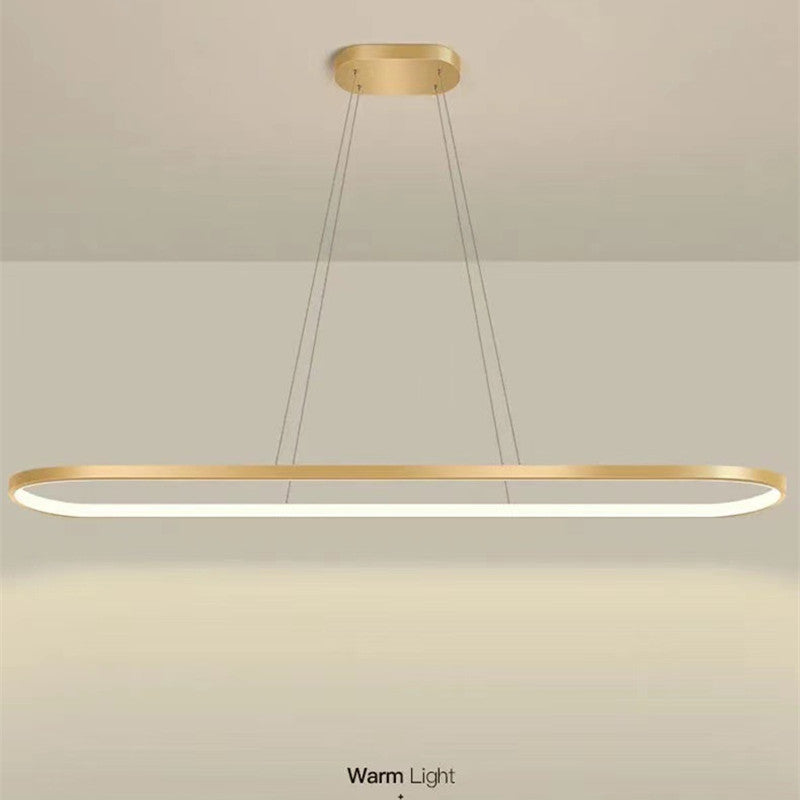 Arisha Suspension Ovale Moderne, Métal/Gel de Silice, Blanc/Noir/Or, Bar - Neutralighting