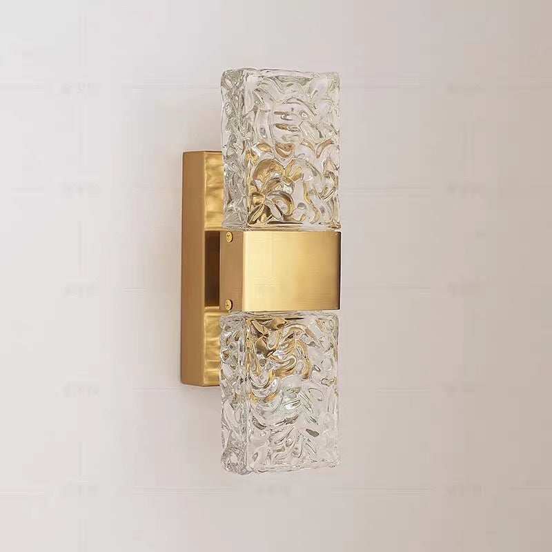 Arisha Modern Rectangular Metal Wall Lamp, Gold
