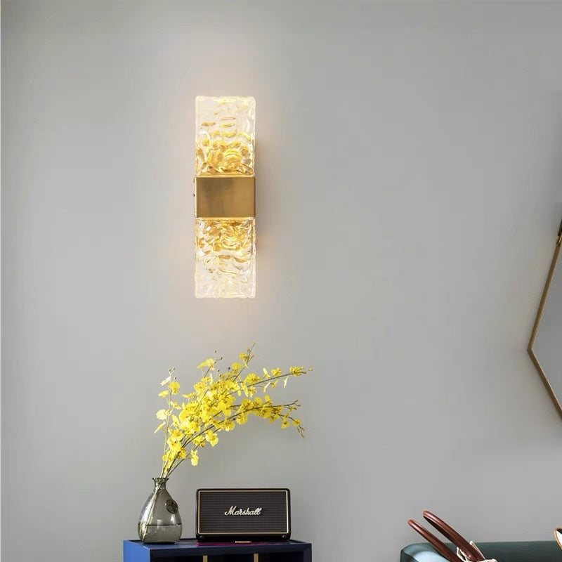 Arisha Modern Rectangular Metal Wall Lamp, Gold