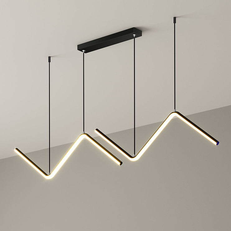 Arisha Lampe Suspendue Lustre LED Moderne, Métal, Noir/Or, Cuisine - Neutralighting