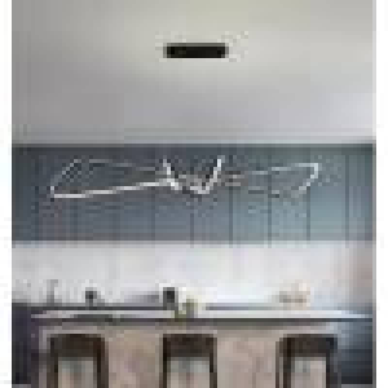 Arisha Suspension Minimalist Geometric Adjustable, Métal, Noir/Or, Salle à Manger - Neutralighting
