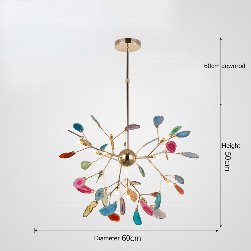 Arisha Lustre Coloré Branche Feuille Design, Salon/Chambre - Neutralighting