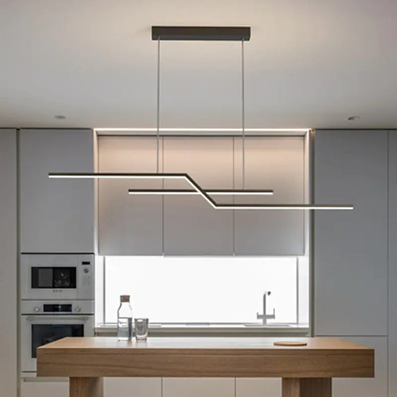Arisha Luminaires Suspension LED Linéaire Moderne Métal Chevet Chambre - Neutralighting