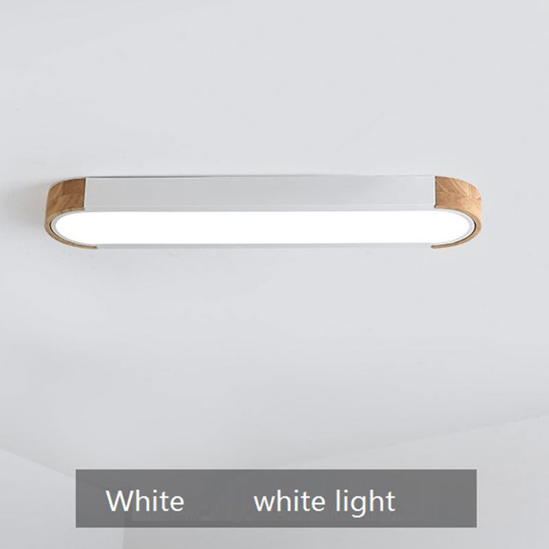 Mero Plafonnier Barre Longue Moderne. Bois/Acrylique. Blanc/Gris/Vert - Neutralighting