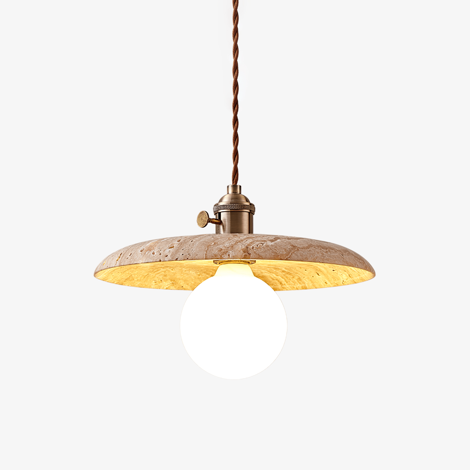 Nico Minimalist Travertine Pendant Light - Neutralighting