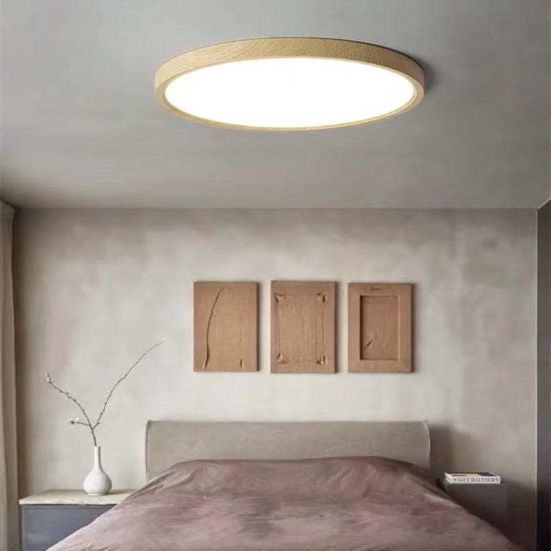 Aven Plafonnier Rond Moderne. Bois Salon - Neutralighting