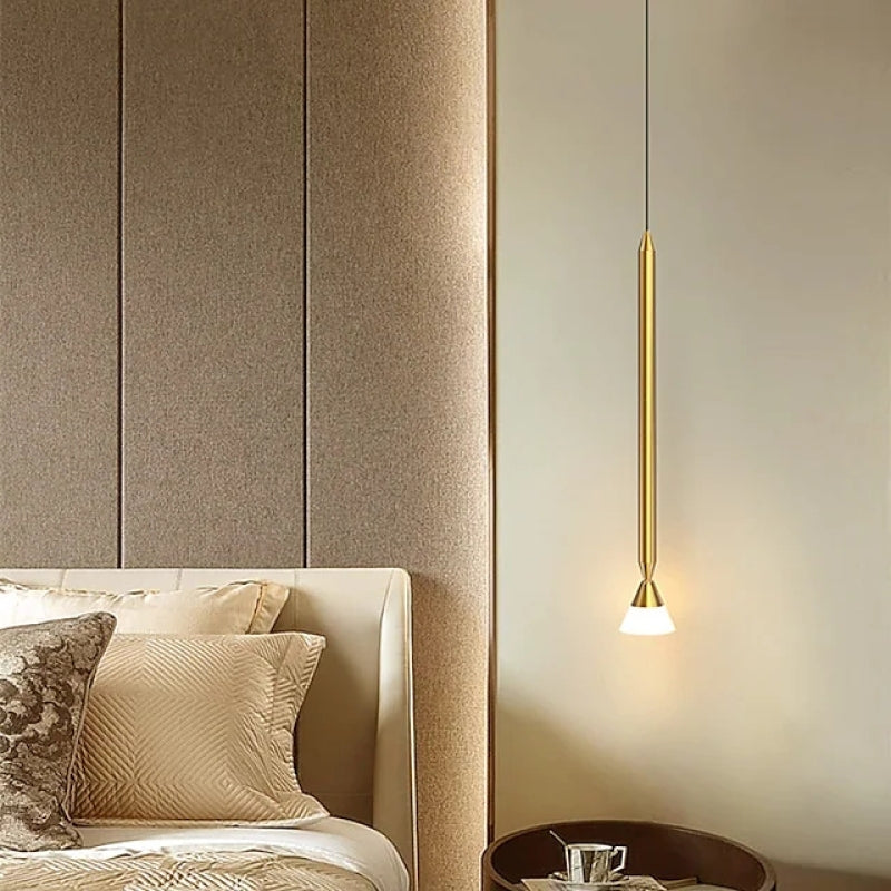 Auri Suspension Cylindre Simple. Métal/Verre. Noir/Doré. Salon - Neutralighting