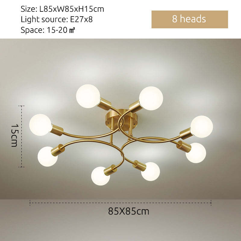 Valentina Plafonnier Boule Moderne, Métal, Doré, Salon - Neutralighting