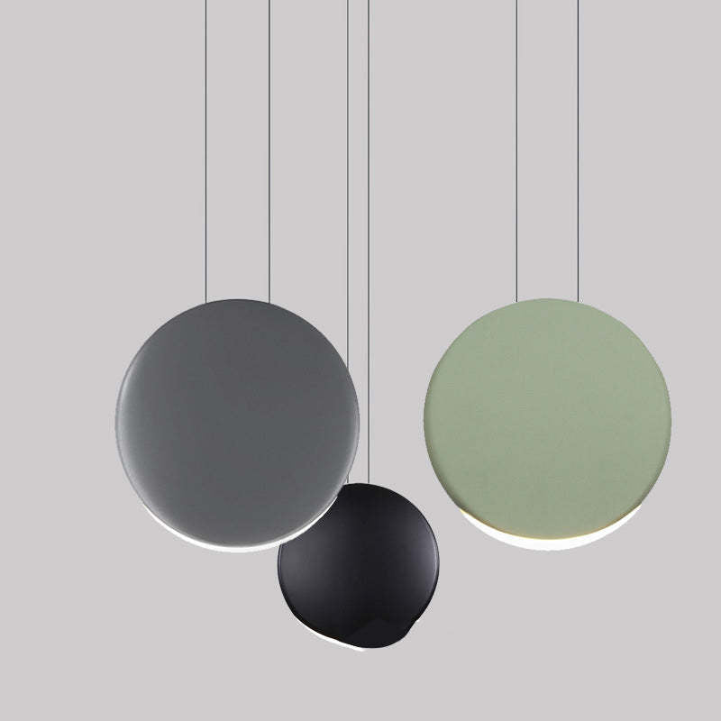 Valentina Suspension Ronde Simple, Métal/Résine, Noir/Vert/Brun/Gris/Blanc, Chambre à Coucher/Bureau - Neutralighting