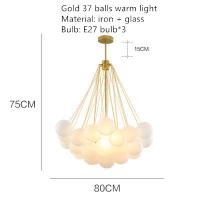 Valentina Lustre Globe Modenre, Fer/Verre, Noir/Blanc, Salon - Neutralighting