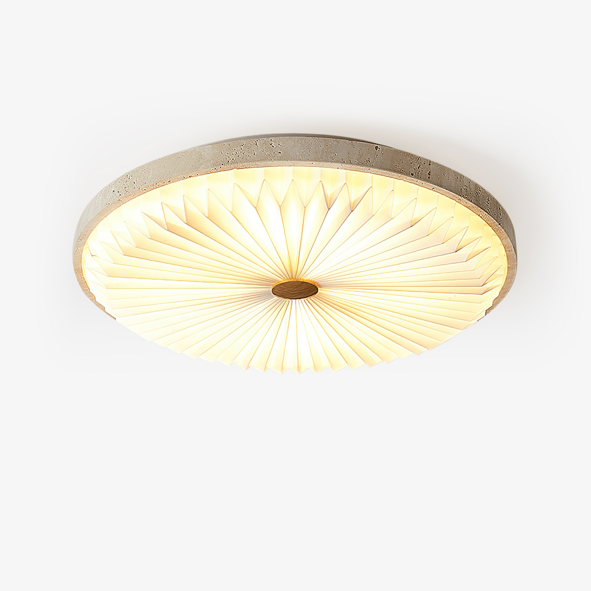 Ciloraris Textured Travertine Ceiling Light - Letslighting