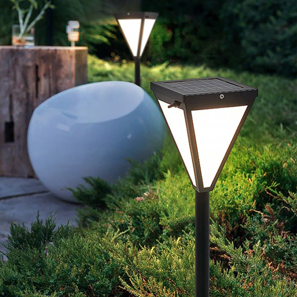 Ray Moderne LED Lampadaire Noir Métal/Verre Allée Exterieur - Neutralighting