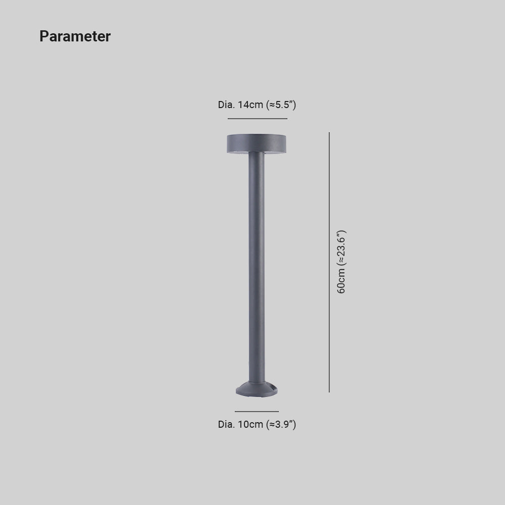 Ray Rond Moderne LED Lampadaire Extérieure Noir Métal/Verre Allée - Neutralighting