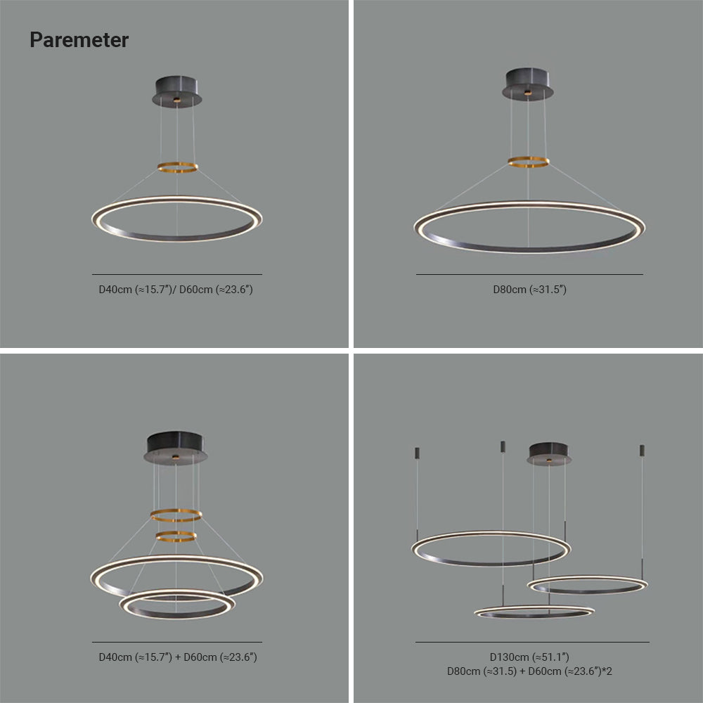 Arisha Suspension Ronde Minimaliste, Métal, Noir/Blanc, Salle de Séjour/Chambre à Coucher - Neutralighting