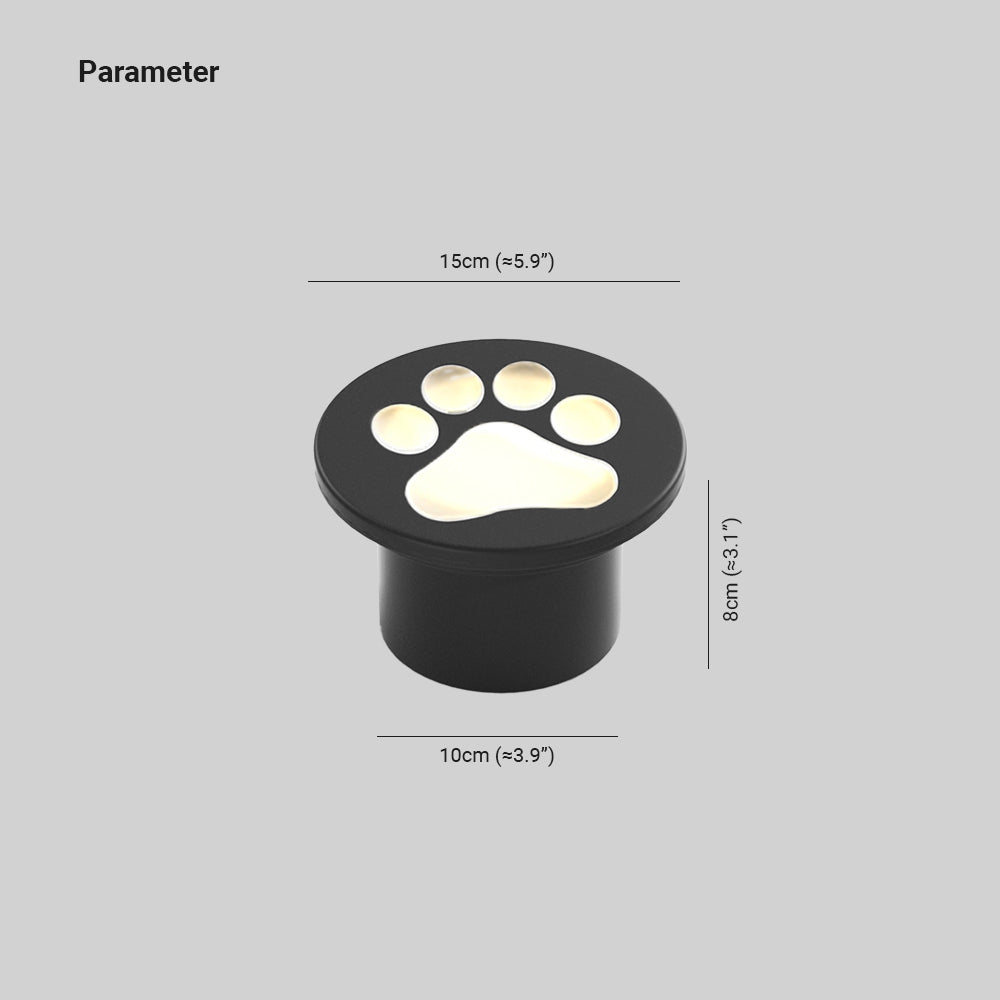 Aria Lampe Extérieure au Sol Patte de chat Moderne, Métal, Gris, Cour - Neutralighting