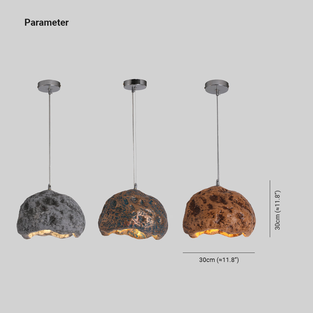 Avi Suspension Irrégulier Naturelle, Résine/Acrylique, Bois/Gris/Laiton, Chambre - Neutralighting