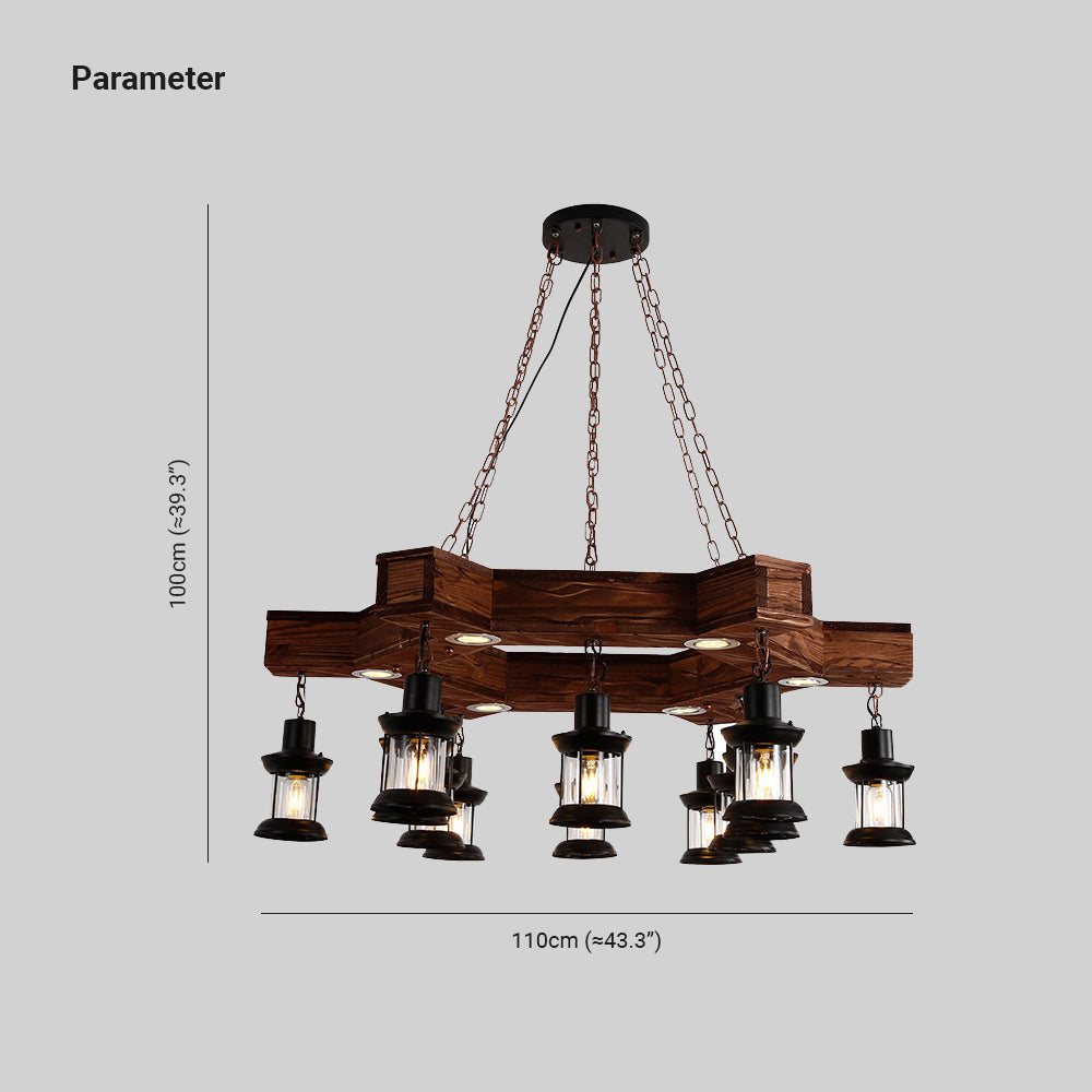 Epoch Suspension Polygone Géométrique, Metal/Bois, Marron, Salon - Neutralighting