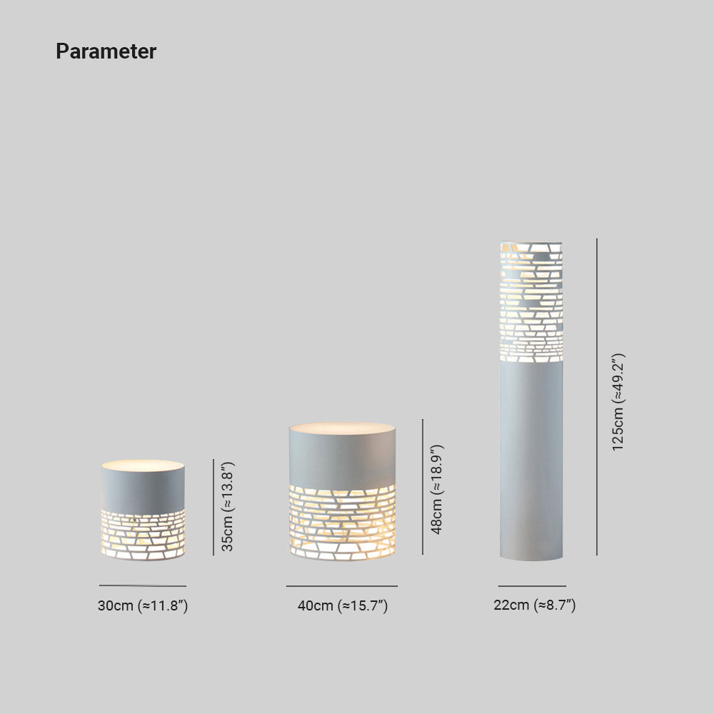 Ray Ronde LED Lampe de Table Blanc Métal/Acrylique Extérieur Jardin - Neutralighting