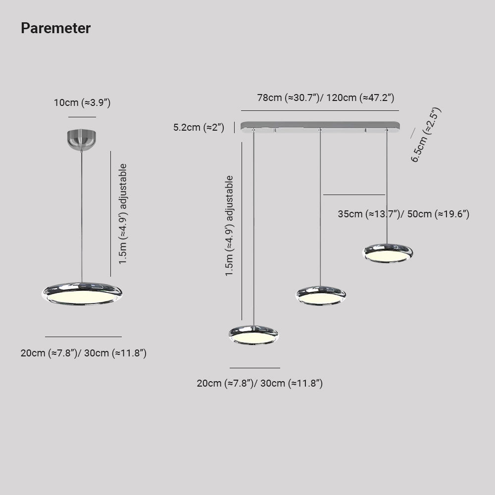 Arisha Suspension Ronde Moderne, Métal/Acrylique, Argent/Or/Rose Rouge, Salon - Neutralighting