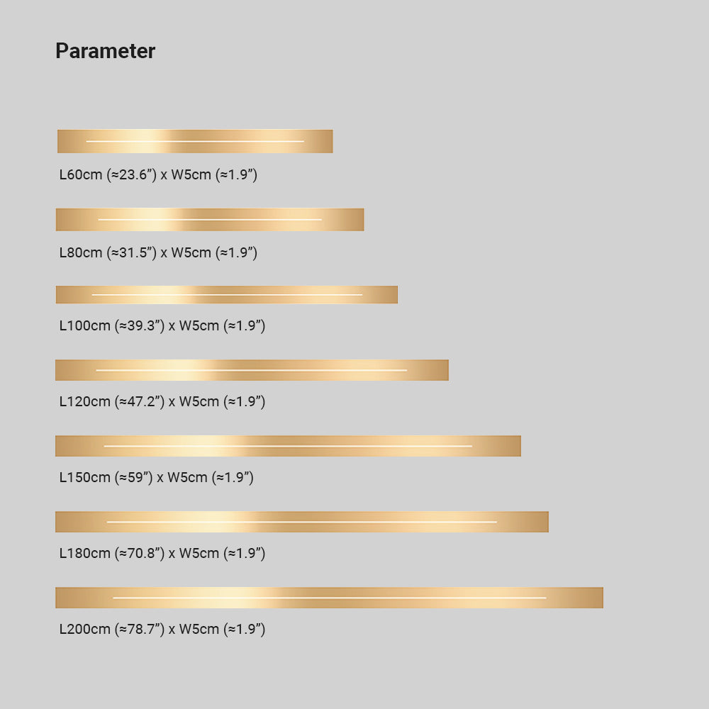 Azin Applique Murale Linéaire Simple Noir/Or Salon - Neutralighting