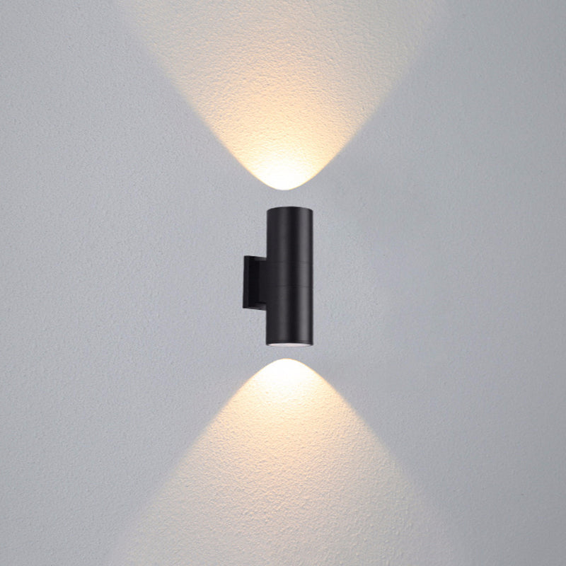 Kren Applique Extérieure Cylindre Simple. Verre. Noir. Cour - Neutralighting