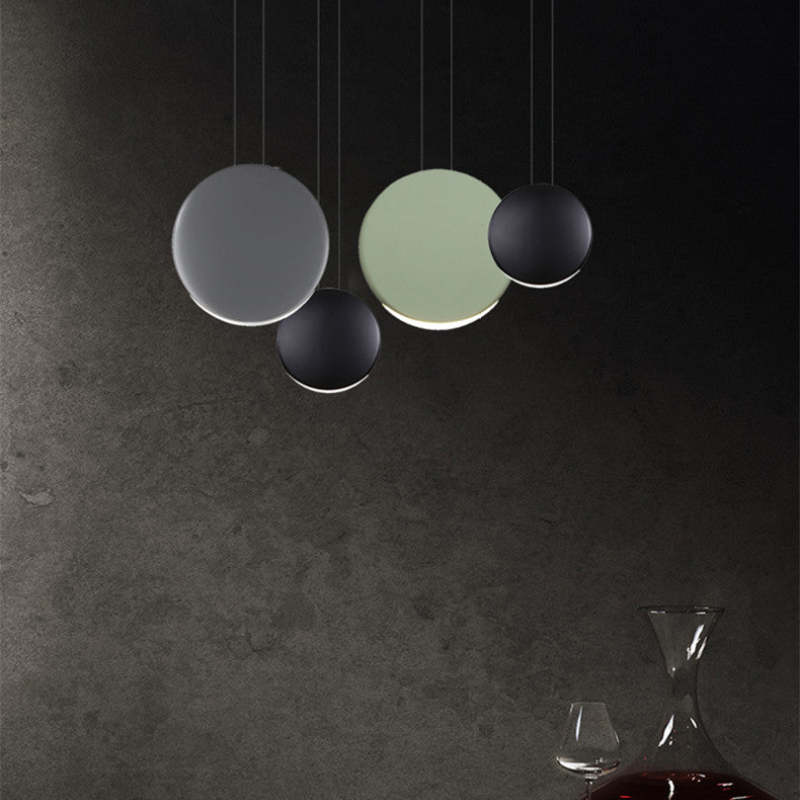 Valentina Suspension Ronde Simple, Métal/Résine, Noir/Vert/Brun/Gris/Blanc, Chambre à Coucher/Bureau - Neutralighting
