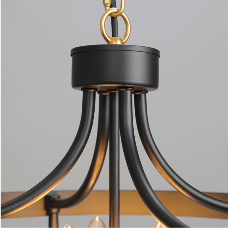 Silva Vintage LED Suspension Noir Métal Salon/Chambre à Coucher - Neutralighting