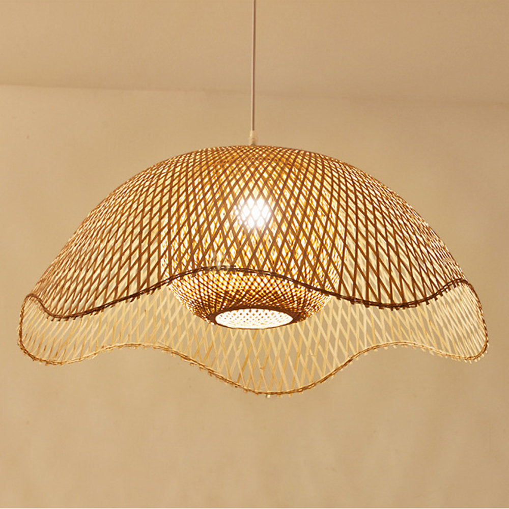 Ritta Tissu Osier Suspension Bambou Chambre à Manger Salle à Manger - Neutralighting