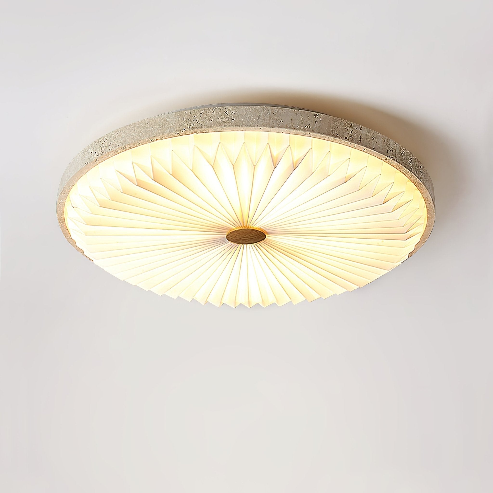 Ciloraris Textured Travertine Ceiling Light - Letslighting
