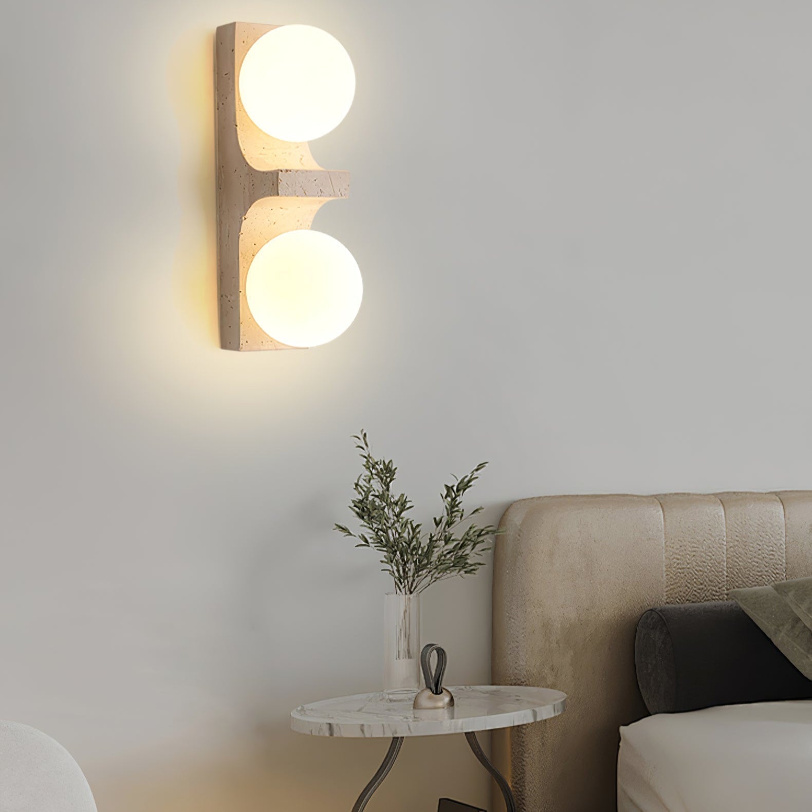 Umiren Applique Murale Minimaliste en Travertin - Neutralighting