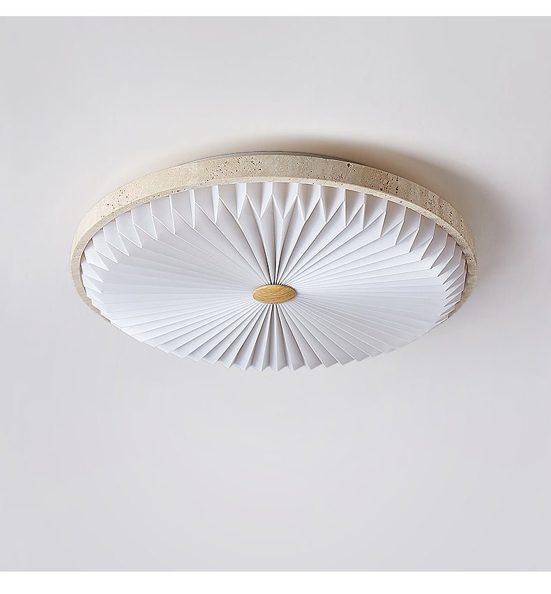 Ciloraris Textured Travertine Ceiling Light - Letslighting