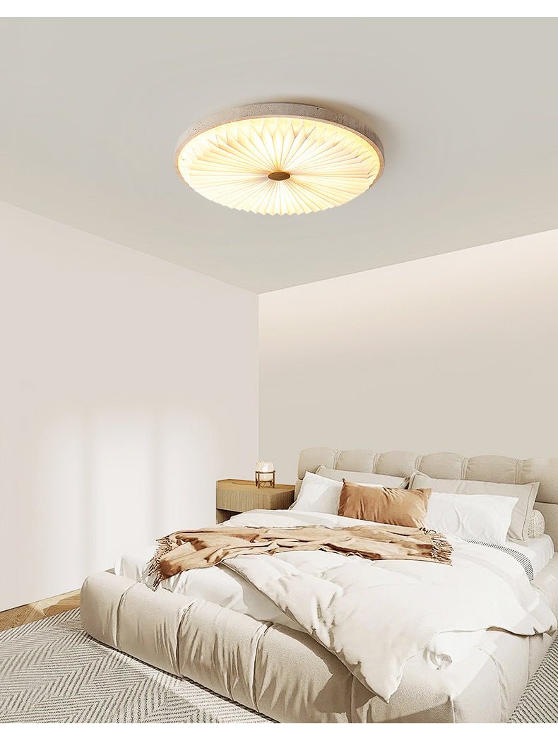 Ciloraris Textured Travertine Ceiling Light - Letslighting