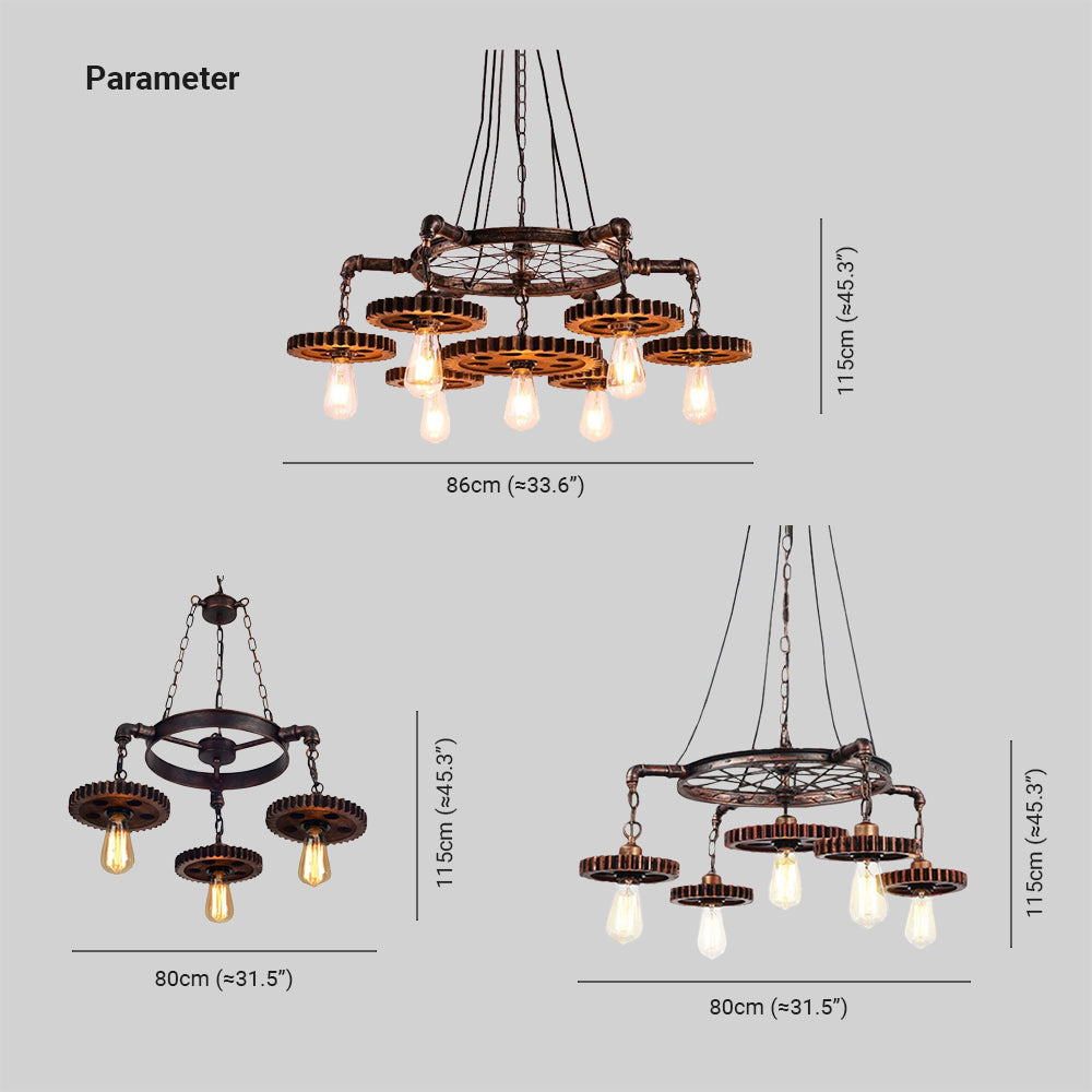 Silva Industriel Suspension Métal Bronze Chambre à Coucher - Neutralighting