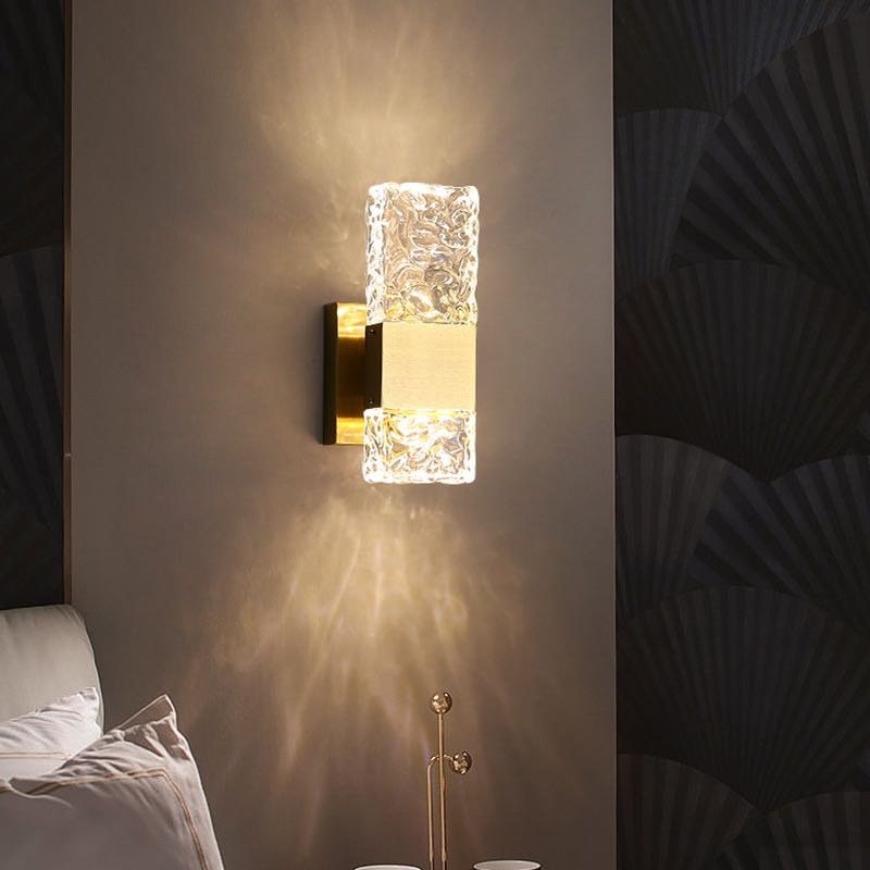 Arisha Modern Rectangular Metal Wall Lamp, Gold
