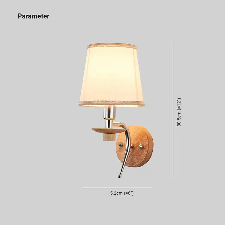 Tiffany Applique Murale Dôme Vintage, Métal/Bois/Tissu, Beige, Chambre - Neutralighting