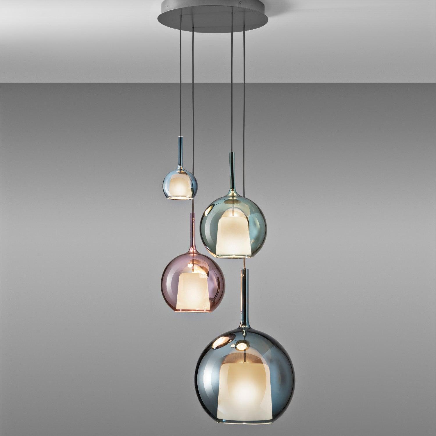 Lustra Suspension en Verre Fumé Rond - Neutralighting
