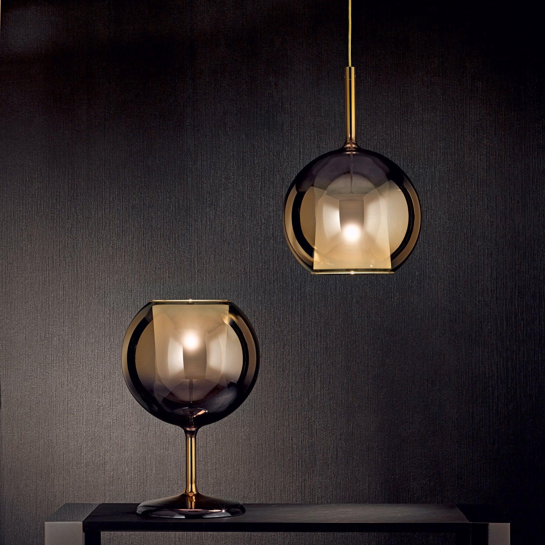 Lustra Suspension en Verre Fumé Rond - Neutralighting
