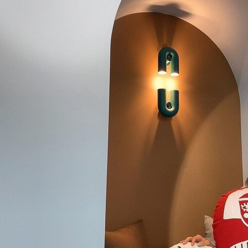 Vayla Arc Minimaliste LED Applique Murale Noir Rouge Bleu - Neutralighting