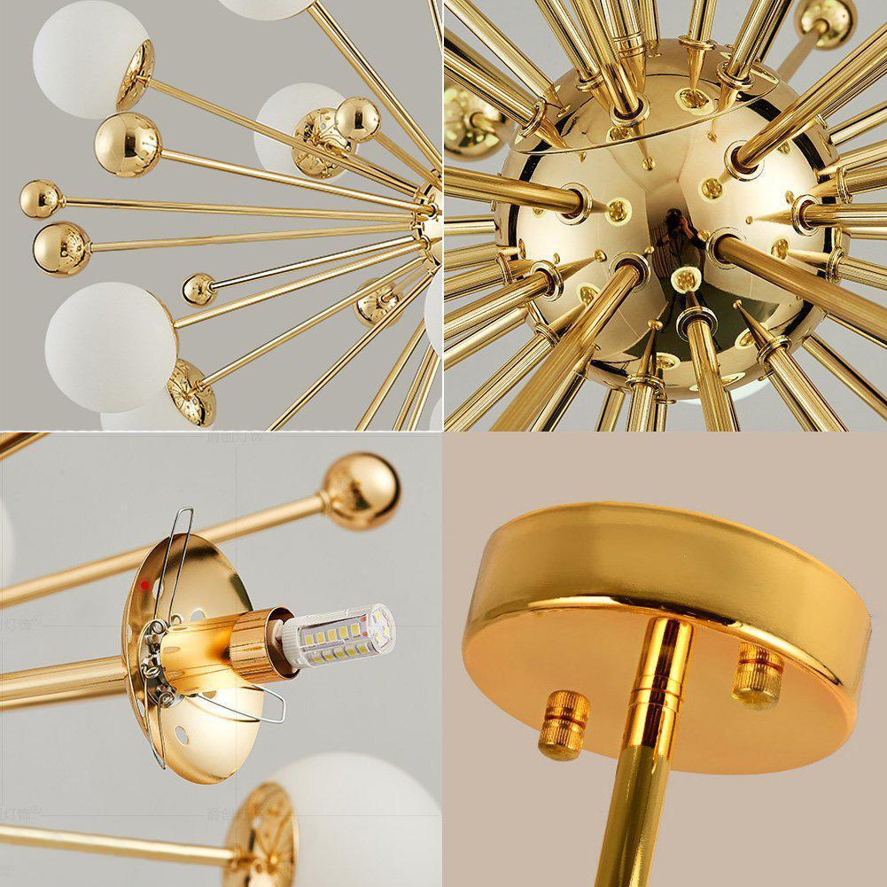 Valentina Feu d'Artifice LED Lustre Or Métal Salon/Chambre à Coucher