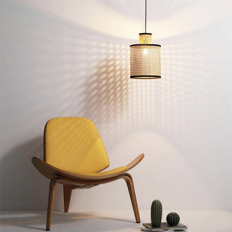 Ritta Rétro Suspension Rotin/Métal Chambre à Coucher - Neutralighting