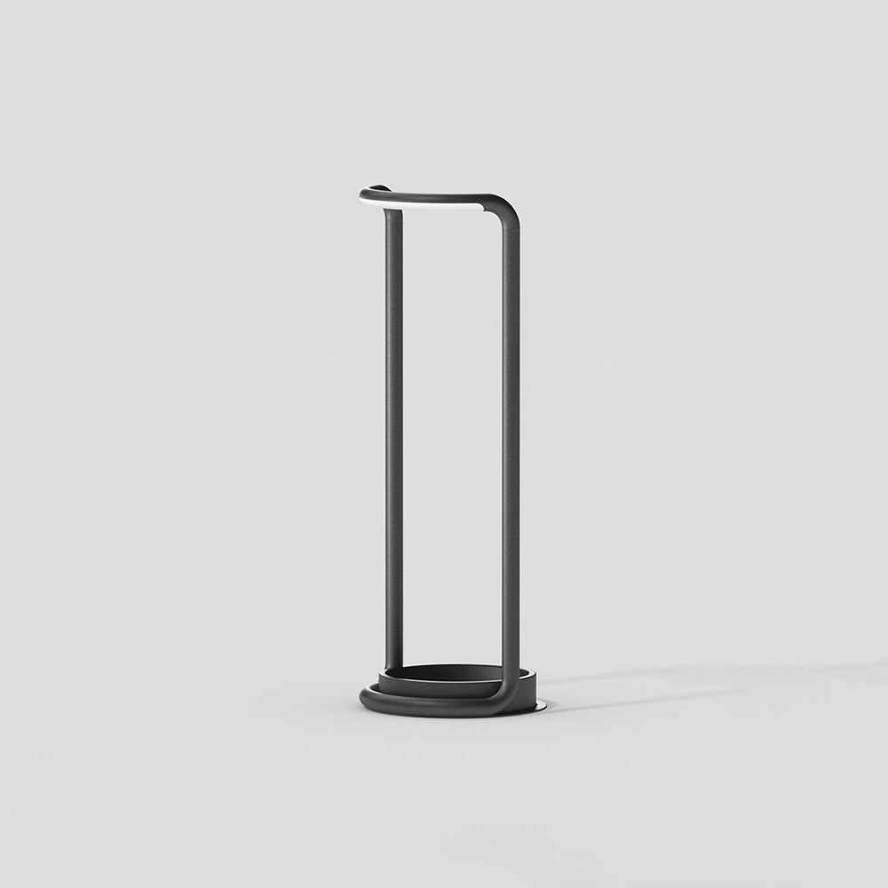 Ray Lampadaire Linéaire Minimaliste, Métal/Acrylique, Noir, Extérieur - Neutralighting