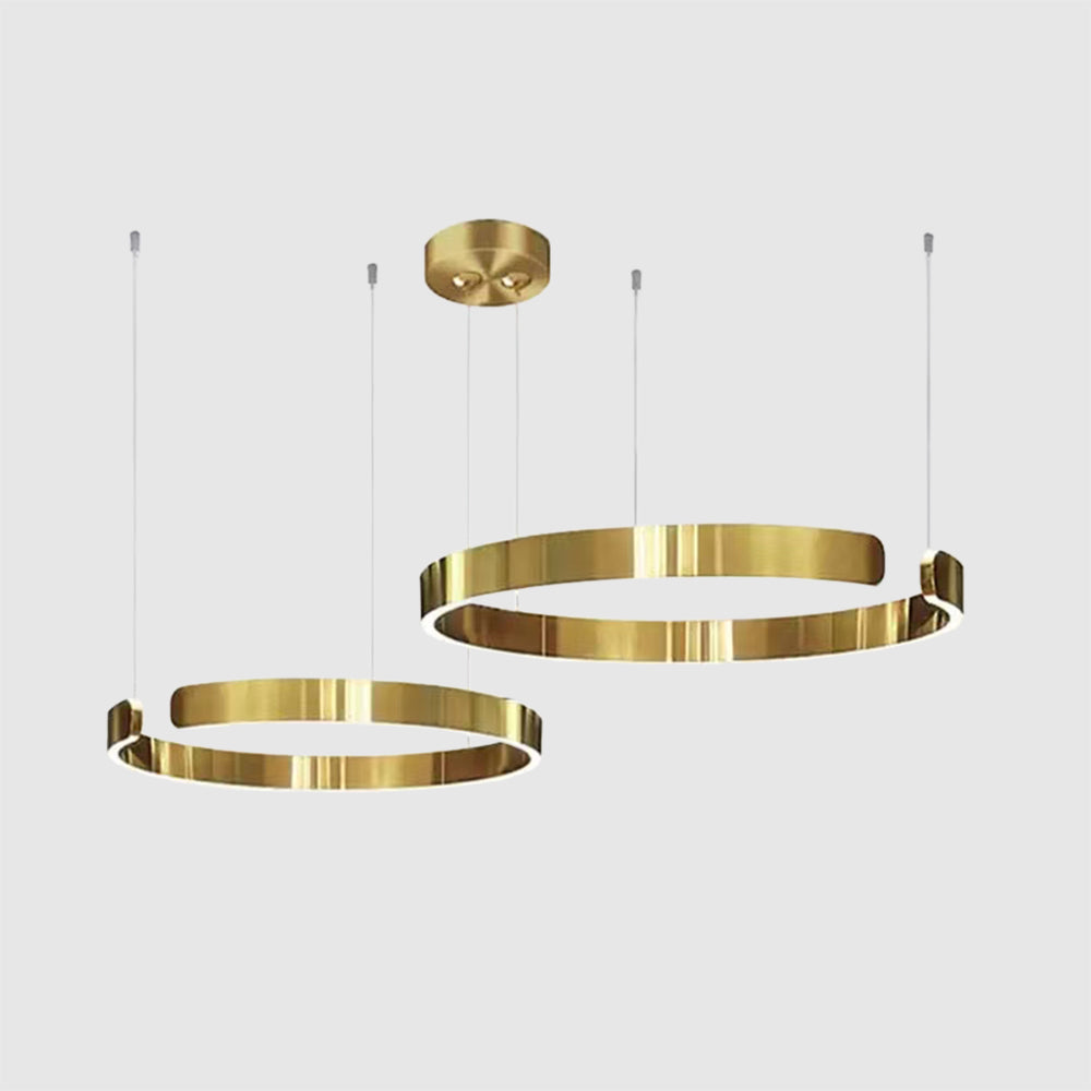 Urel Suspension Cercle Noir/Or Rose Salon/Chambre à Coucher